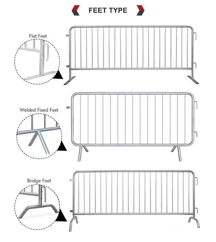 outdoor security removable fence panel galvanized fence easily assembled construction sites crowd control fence