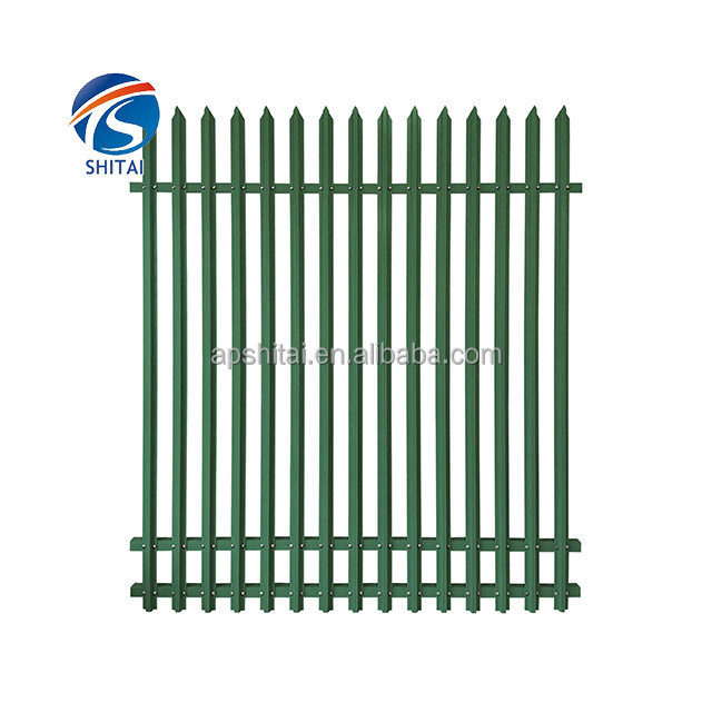 Hot sale factory price high quality easy assembled galvanized garden steel picket fence for house