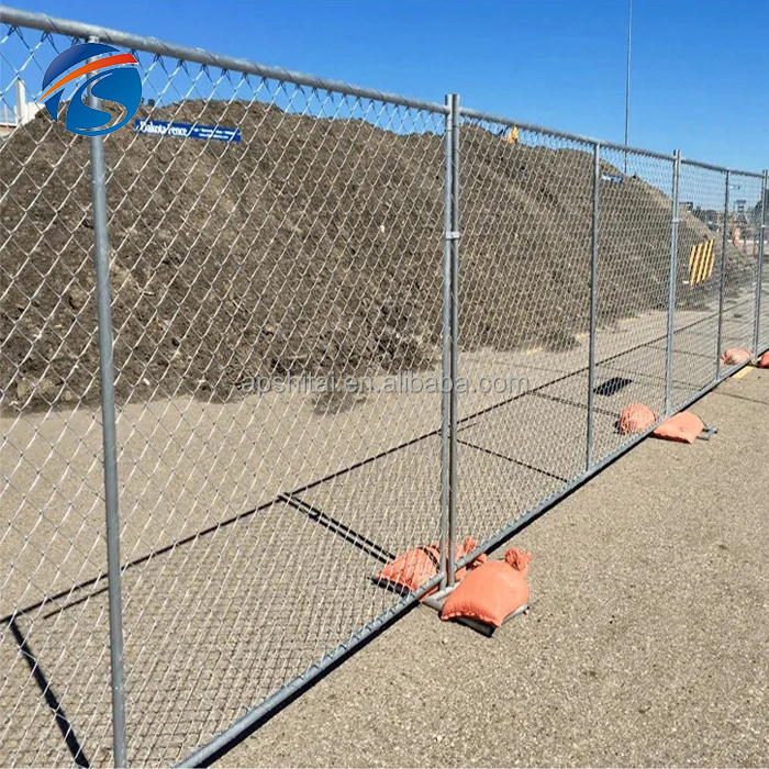 factory direct temporary chain link fence wire mesh easy to install hot dipped galvanized removable chain link fences