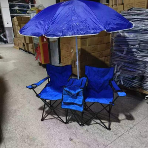 APC063 Sillas Plegables Factory Folding 600D Oxford Camping Fishing  garden beach  chair with umbrella and ice pack