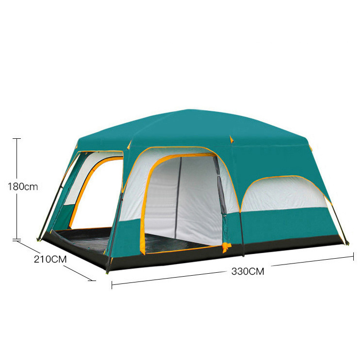 APZ073-2 Customized wholesale 8-10 people outside family luxury  half pack camping outdoor tent