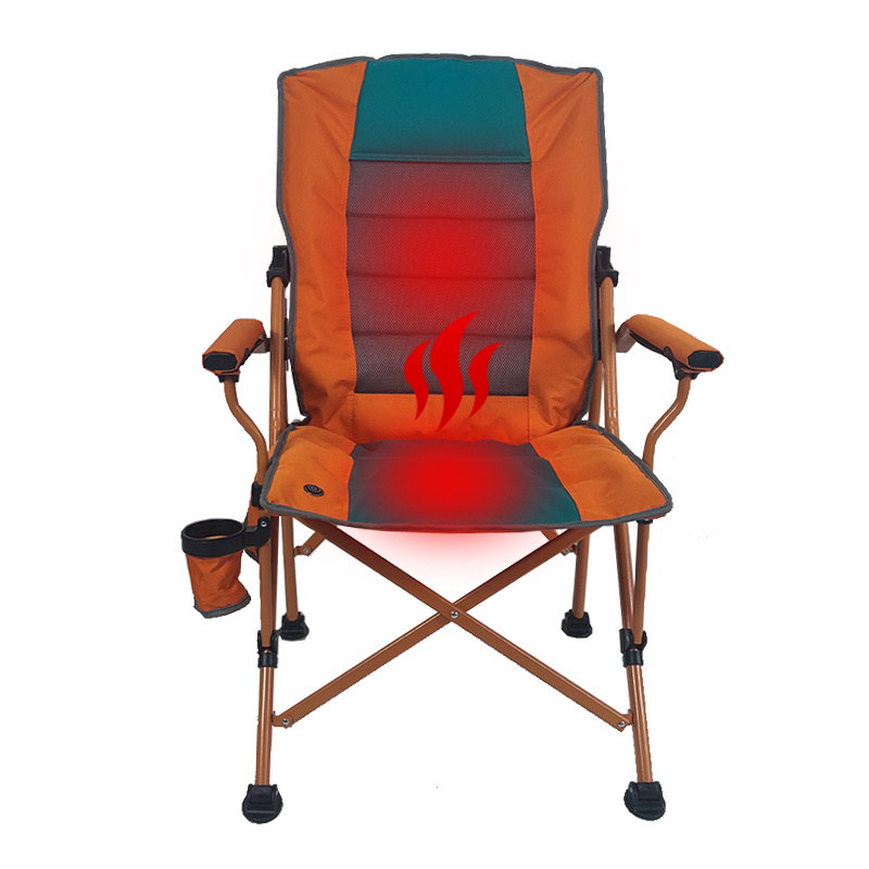 Custom Liegestuhl Chaise De Durable Cushion Heated Adjustable Backrest Winter Outdoor Folding Fishing Camping Beach Chairs