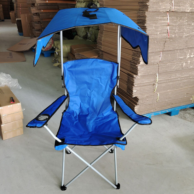 APC046 Silla Plegable Custom New Lightweight  Folding  Outdoor Portable Aluminum Sea Beach Camping Chair With Canopy