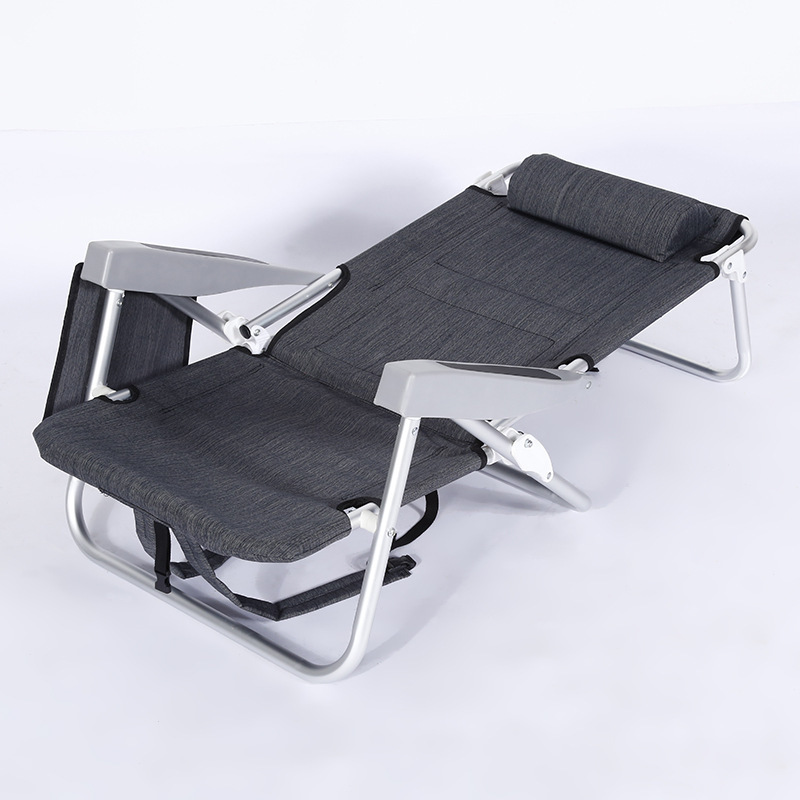 OEM Chaise De Plage Strandkorb Tumbona Camper Collapsible Aluminium Outdoor Recliner Folding Fishing Camp Garden Beach Chair