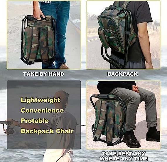 OEM Multiple Styles Selectable Portable Ultralight Folding Camping Beach Chairs Backpacking Outdoor Fishing Ice Bag Cooler Stool