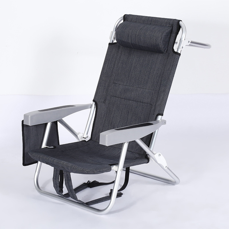 OEM Chaise De Plage Strandkorb Tumbona Camper Collapsible Aluminium Outdoor Recliner Folding Fishing Camp Garden Beach Chair