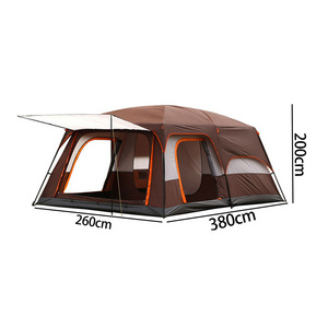 APZ073-2 Wholesale customized 4-6 people family luxury tent outside half pack glamping camping outdoor tent