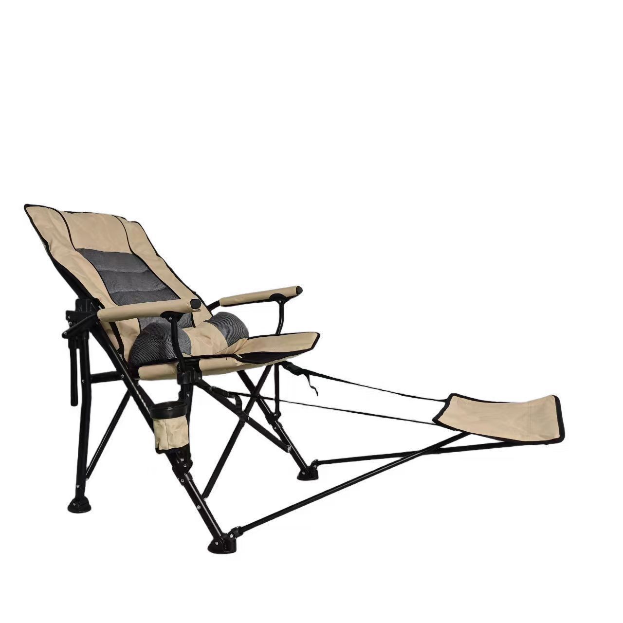 Customized Multifunction Portable Adjustable Backrest  Outdoor Folding Fishing Camping Beach Chairs With Foot Rest