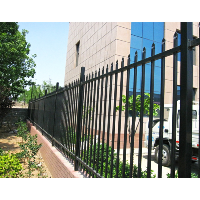 Home Garden Black Zinc Steel Metal Fence Panel Outdoor Residential Spear Top Picket Fence Ornamental Wrought Iron Fence