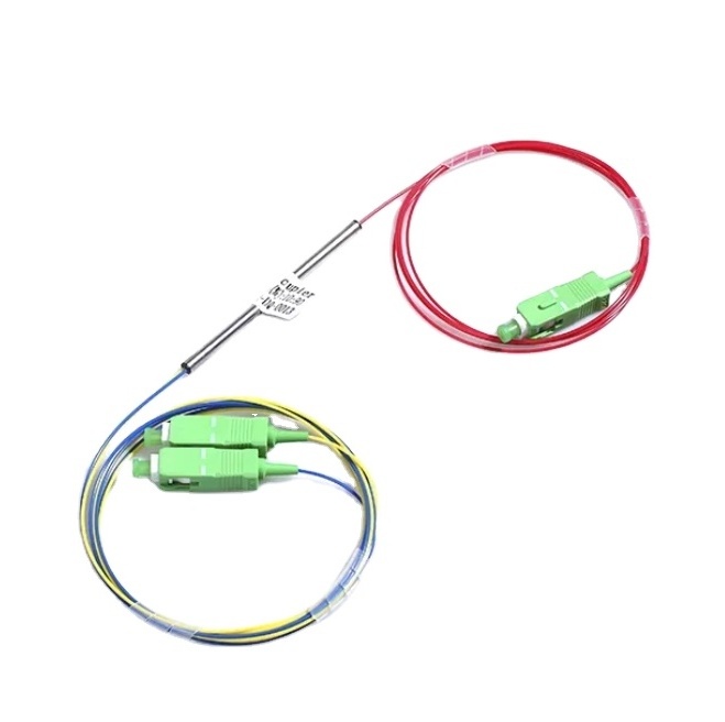 OEM/ODM 1x2 Sc 10/90 20/80 30/70 40/60 50/50 Customized Split Ratio FBT 1 x 2 Fiber Optic Coupler