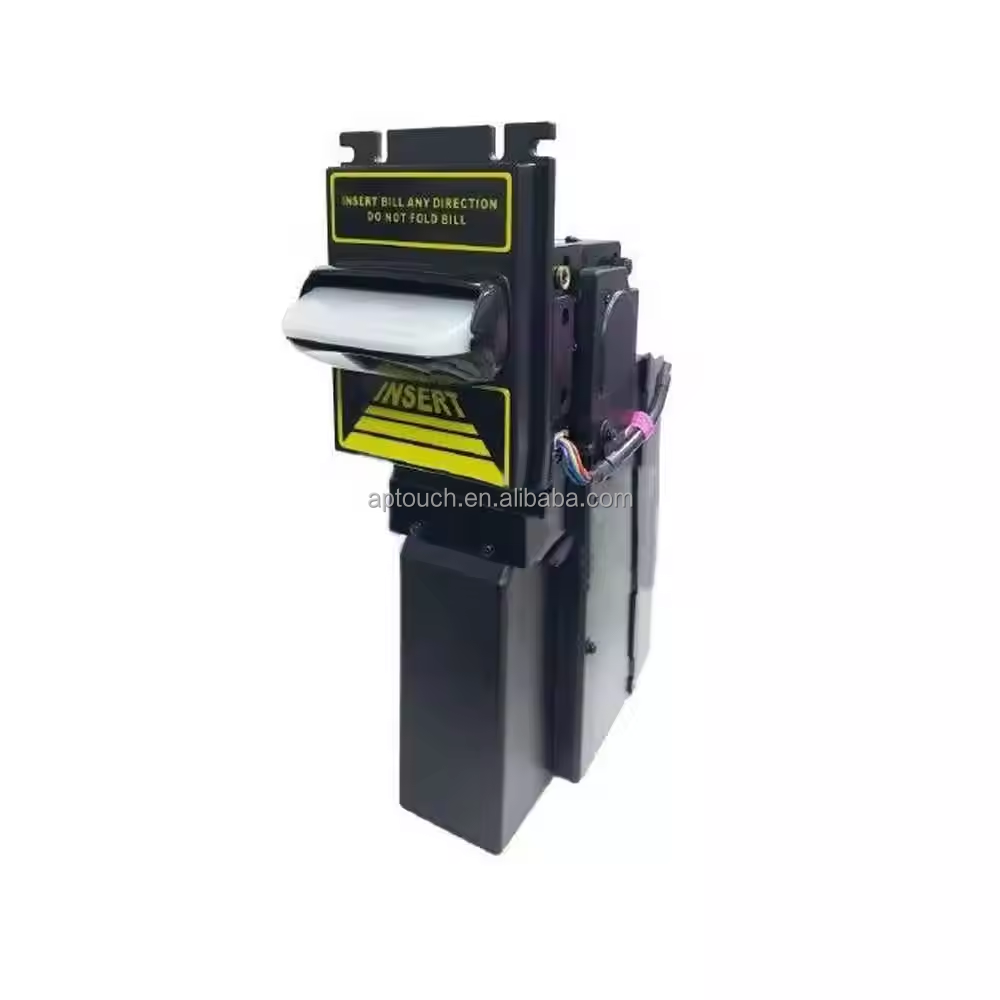 TOP TP70P5 bill acceptor with stacker box attached for game machine