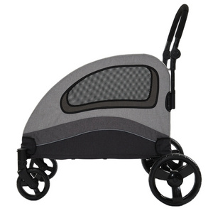 Commodious Outdoor Travel Pet Big Dog Cat Stroller Bearing Capacity 35kg Large Dog Trolley