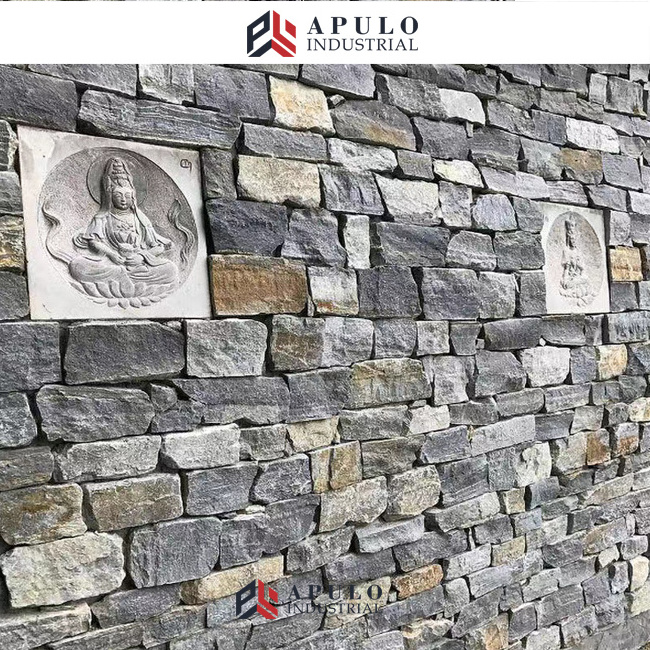 China Factory Price Grey Natural Culture Stone Panel And Stack Veneers Stone Ledge Stone For Wall Cladding Decoration