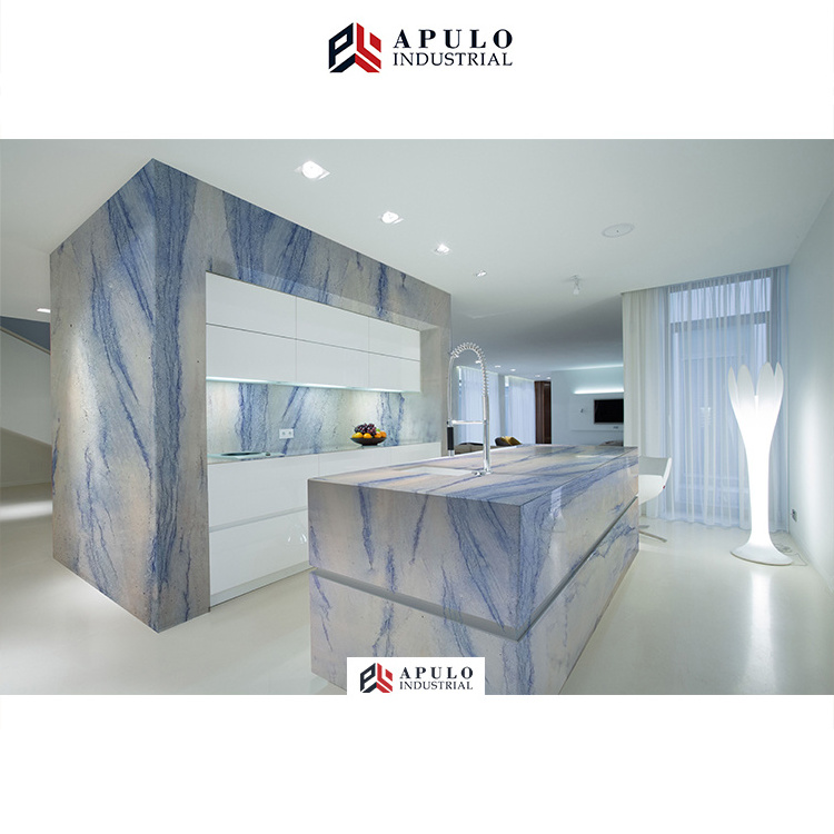 Factory direct low price ocean blue marble granite slab countertop