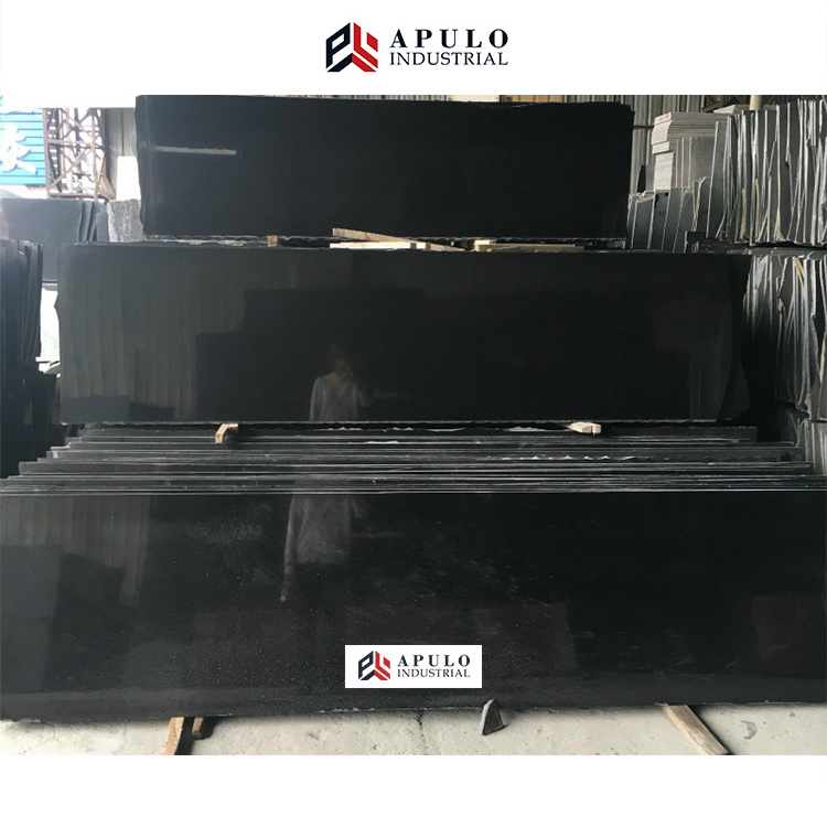 Factory price Mongolia/mongolian black granite slab black cemetery marble slabs absolute black grave tombstone granite tile