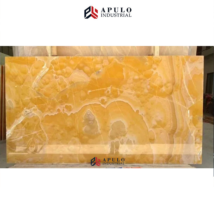 Natural yellow orange onyx stone tiles low price transparent yellow honey onyx marble 2cm thickness stone marbl slab