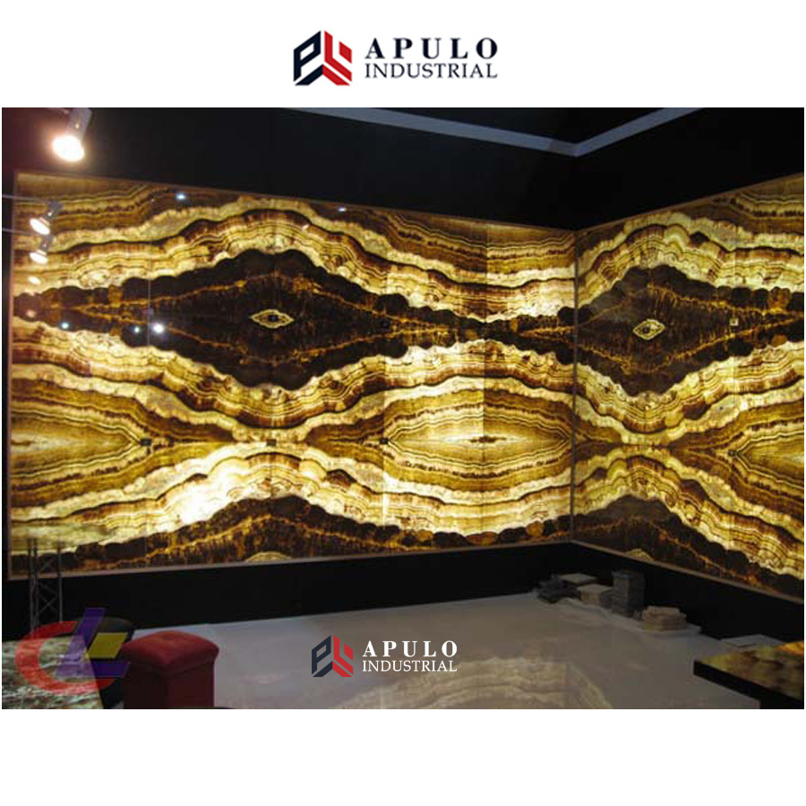 hotel house decorative orange jade onyx slab backlit onyx wall panel for sale