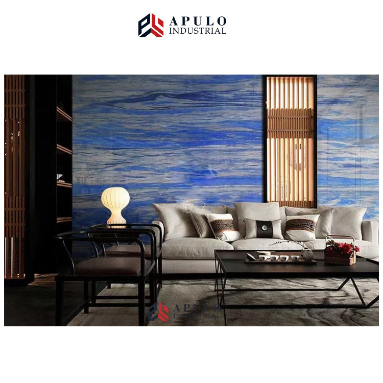 Natural Stone Marble  For House 1Premium Blue Azul Macaubas Marble Slabs and Tiles White Marble Lava Rocks Stone Veneer