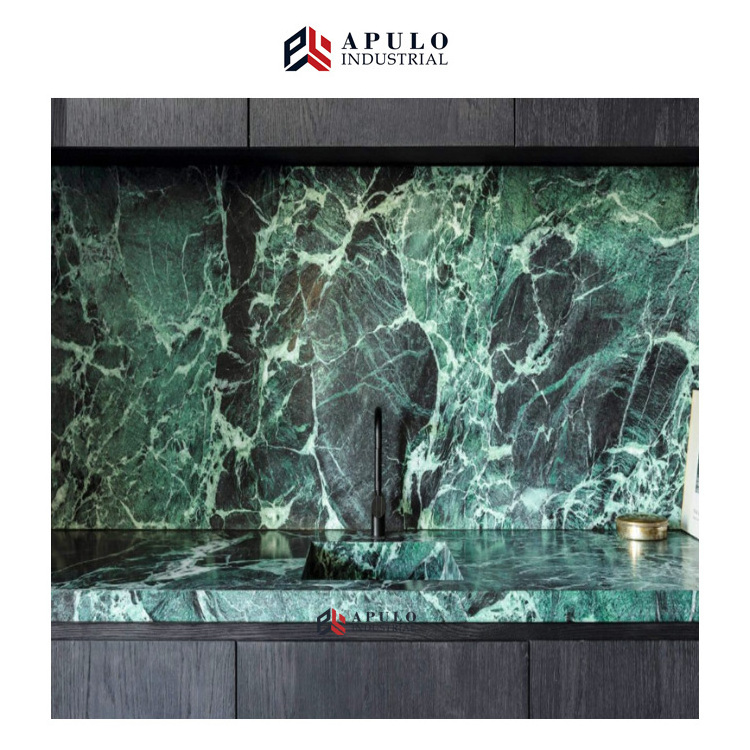 Factory direct emerald luminous green marble slab verde dark empress marble tile emperador vert guatemala Marbre Naturel marble