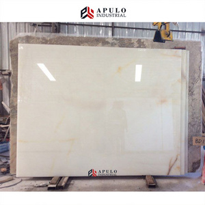 Promotion bianco cream onyx stone slab low price per square meter onxy marble for ceiling