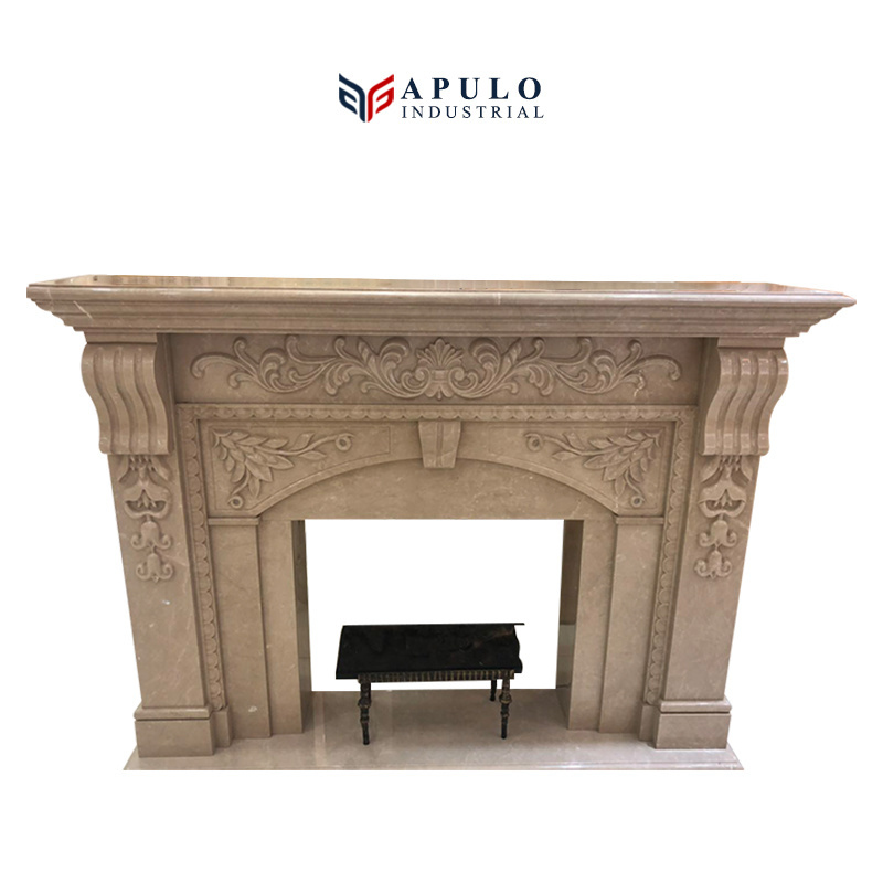 Golden Color Marble Onxy Stone Mantle marble fireplace mantle