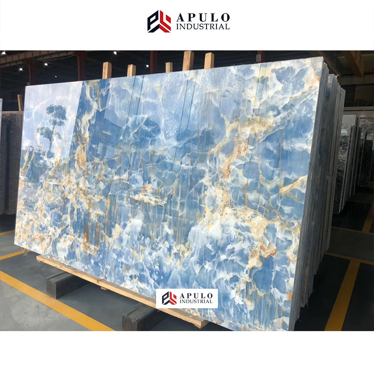 Green White Sky Blue Golden Gold Square Indoor Floor Wall Tile Stairs Flooring Stock Nature Natural Big Onyx Onxy Marble Slabs