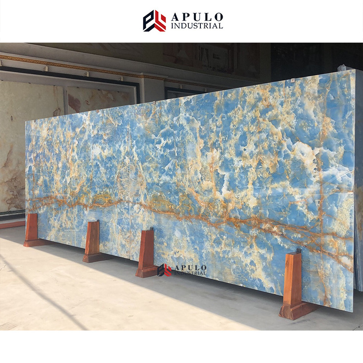 Green White Sky Blue Golden Gold Square Indoor Floor Wall Tile Stairs Flooring Stock Nature Natural Big Onyx Onxy Marble Slabs