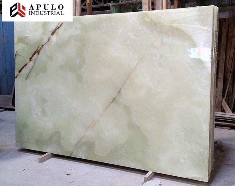 Translucent light green onyx pakistan iran green onyx marble stone slab red vein marmor onyx marbl