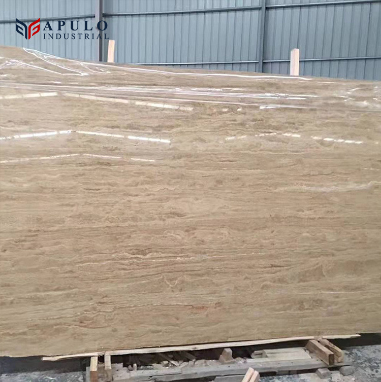 Natural Stone Red Travertine Red&White&Beige Marble Apulostone polished slabs&Tiles for Flooring&Walling