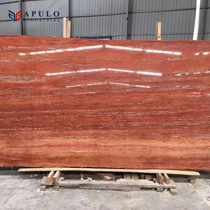 Natural Stone Red Travertine Red&White&Beige Marble Apulostone polished slabs&Tiles for Flooring&Walling