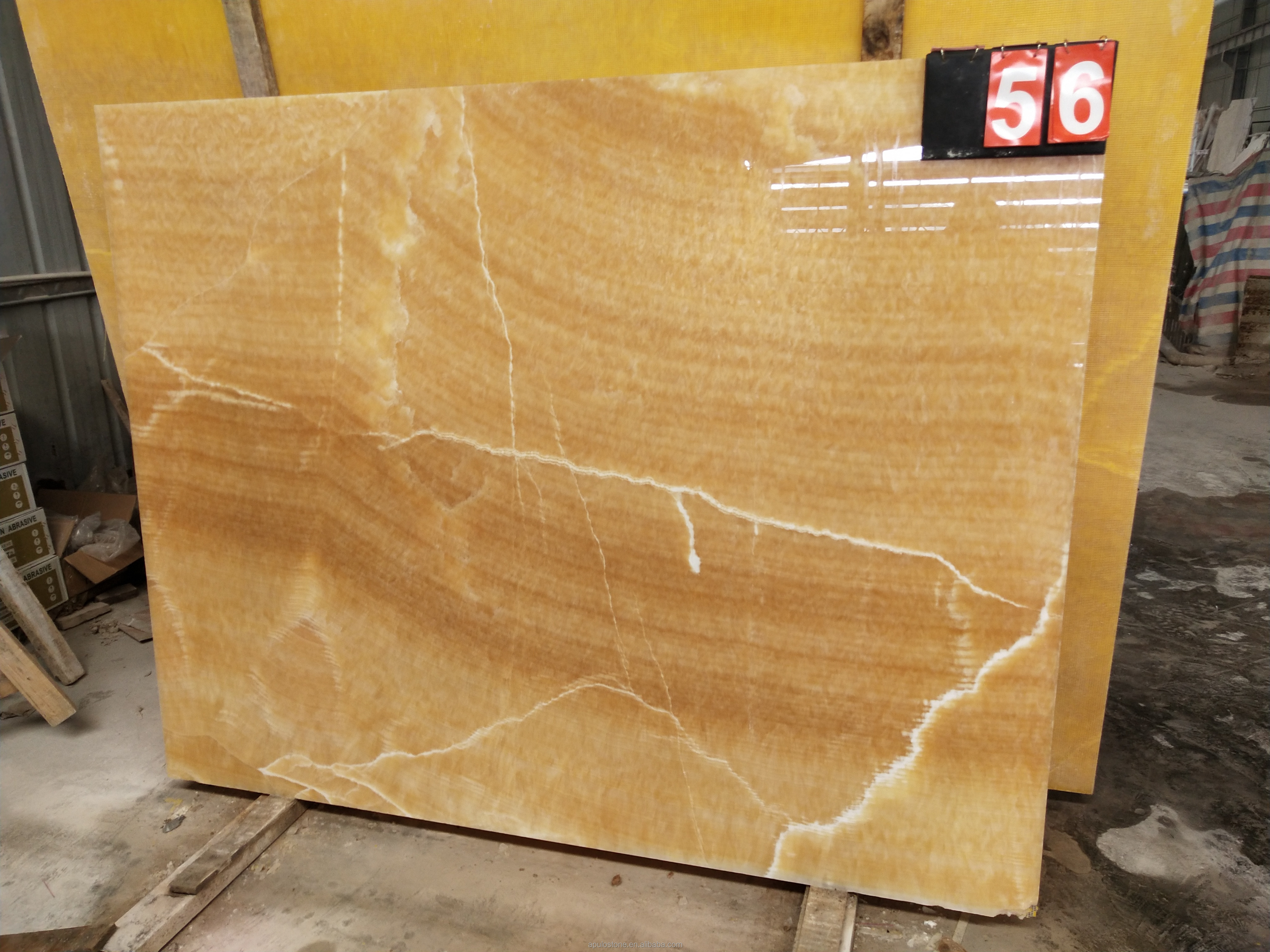 Top quality Natural yellow orange onyx stone tiles low price yellow honey onyx marble