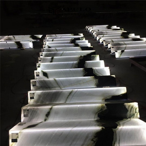 Customized marble stair LED edge-lit light new technology backlit with natural stone photoelectric stone