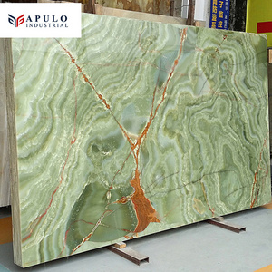 Factory price High-quality Wall countertop natural stones marble slab emerald dark green onyx Iran green onyx marble slab