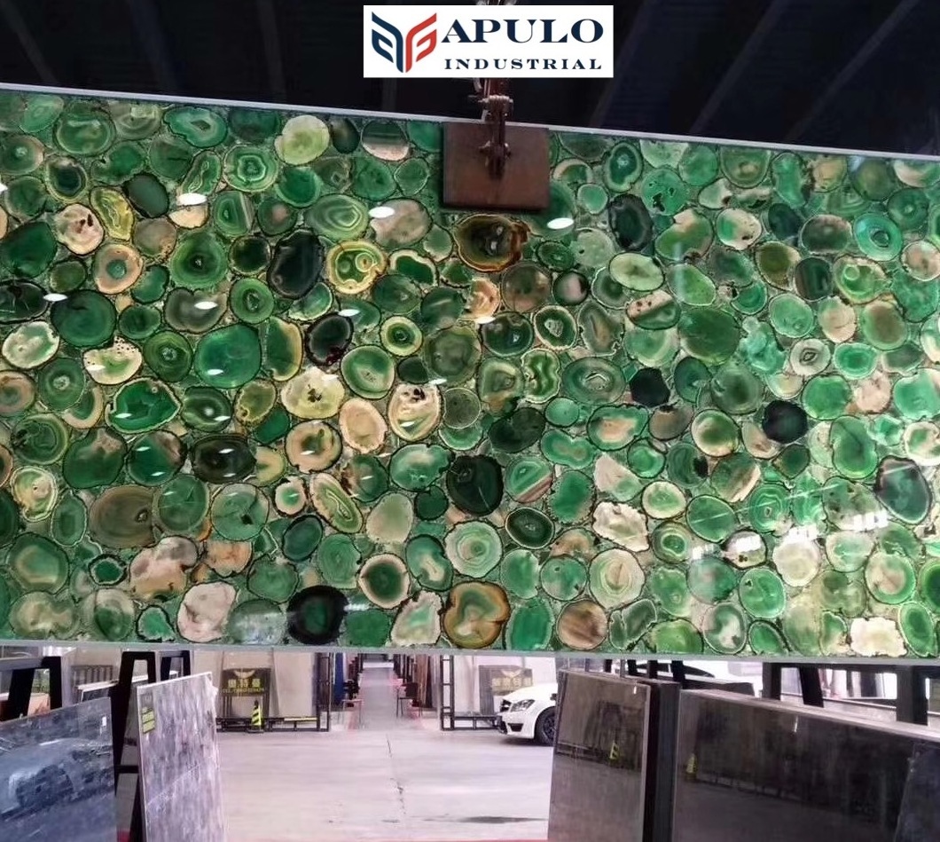 Apulo wholesale luxury malachite gemstone slabs tiles for Countertops /walls/tabletop home decoration