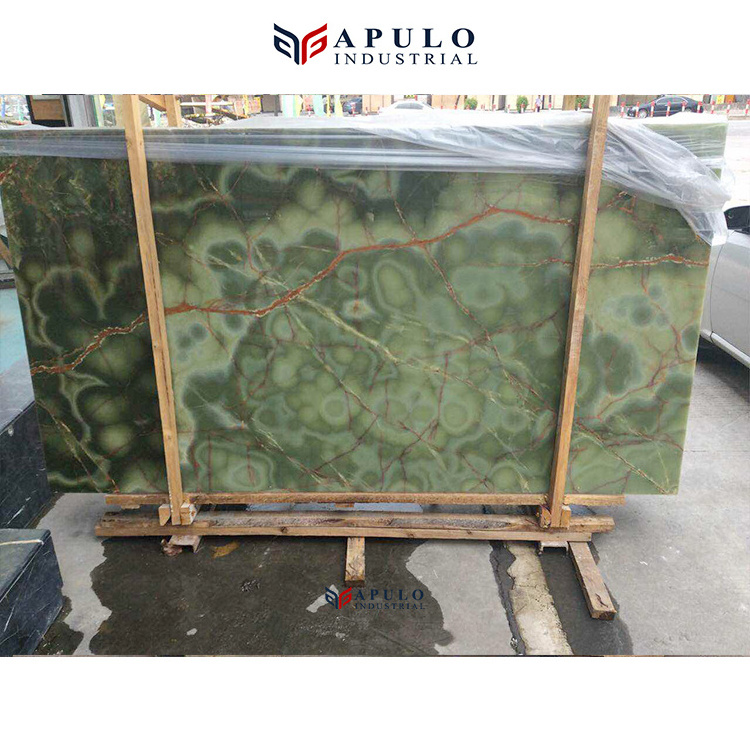 Chinese Manufacture Directly Supply Low Price Afghan Green Onyx Stone Slab For Flooring & Wall