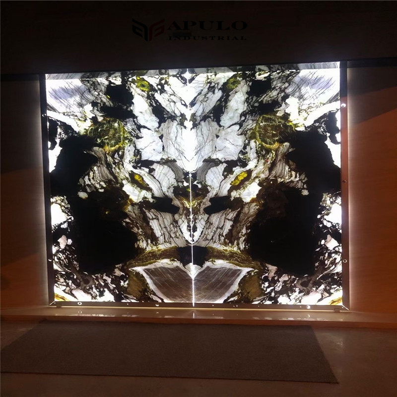 Customized marble stair LED edge-lit light new technology backlit with natural stone photoelectric stone