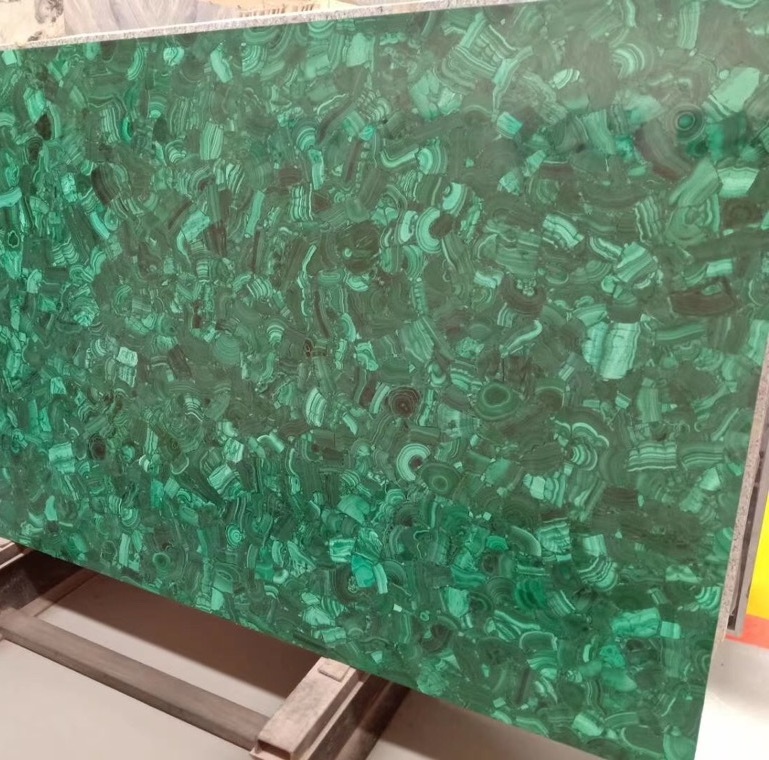 Apulo wholesale luxury malachite gemstone slabs tiles for Countertops /walls/tabletop home decoration