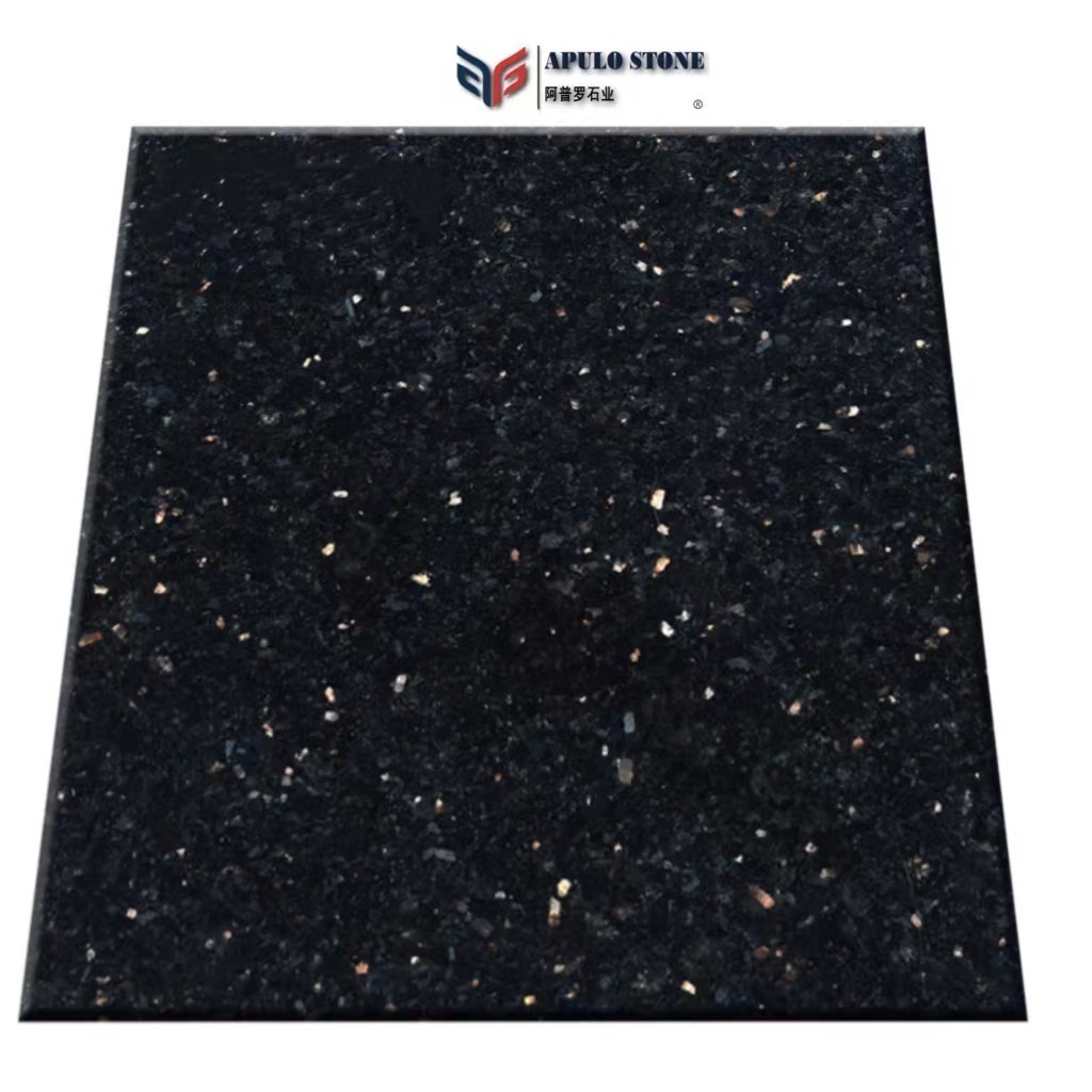 Hot selling Absolute Black Granite Polished Galaxy Black Granite Marble Flamed Tiles Outdoor