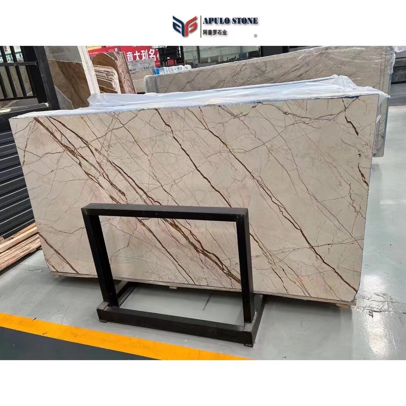 Marble Factory Sofitel Gold Marble Slab Countertop Polished Beige With Golden Vein Marble Slabs