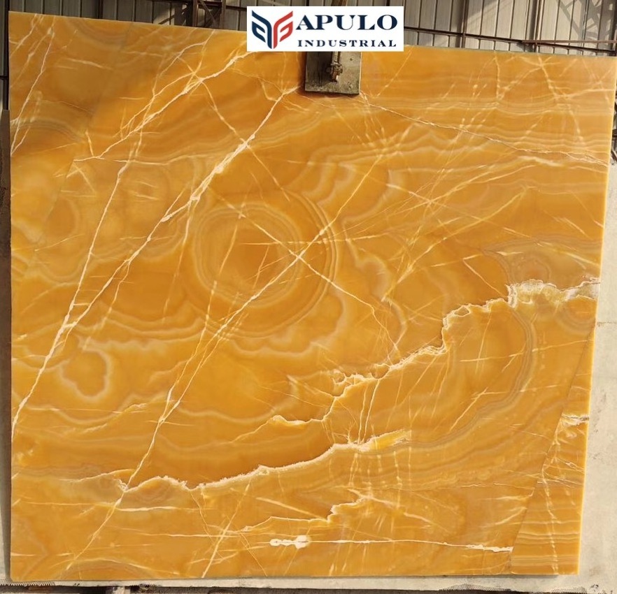 Top quality Natural yellow orange onyx stone tiles low price yellow honey onyx marble