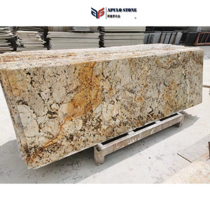 High Quality Hot Sale Full Polished Natural Stone Floor Yellow Gold Big Slab Sunny Gold Golden  Granite Tile