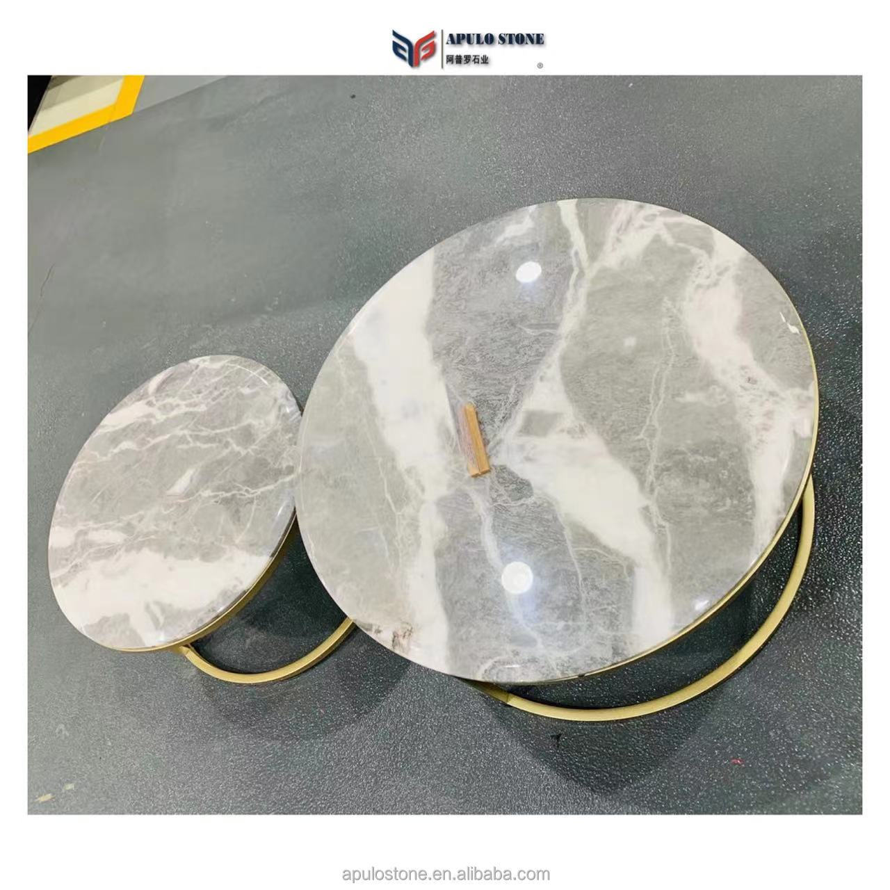 Customized Marble Round Square Table Geometric Square Bar Countert Nordic American Table Business Coffee Table