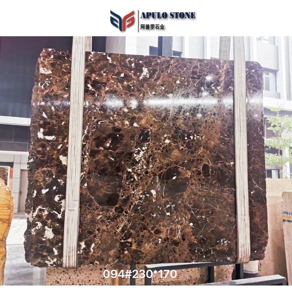 Natural Stone Slab Import Emperador Marble Mesh Brown Marble Tiles