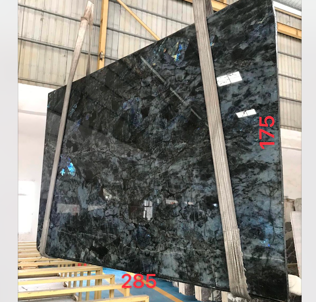 Luxury Natural Labradorite Slab Blue Granite Slabs For Kitchen Countertops Work Top Bar