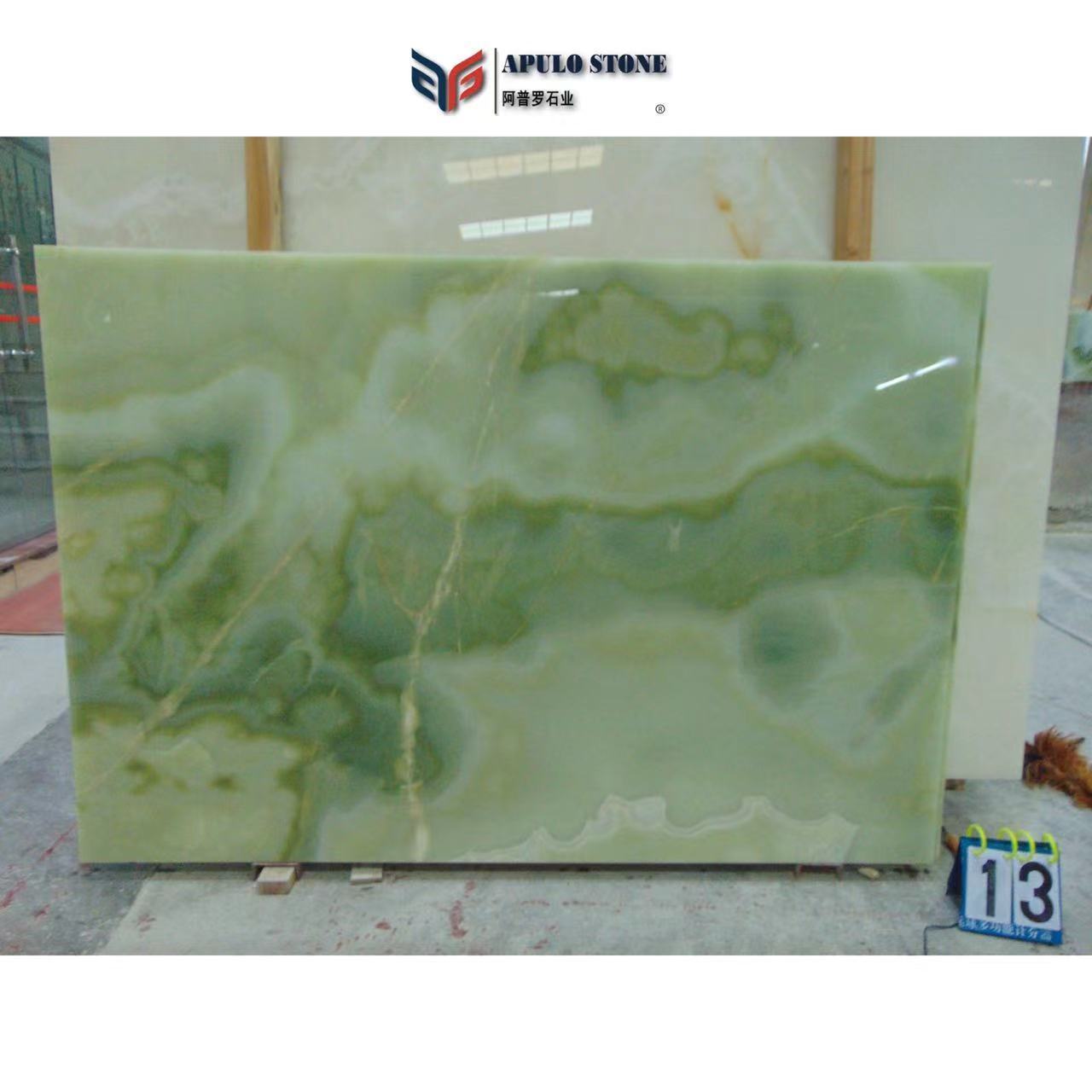 Chinese Manufacture Directly Supply Low Price Afghan Green Onyx Stone Slab For Flooring & Wall