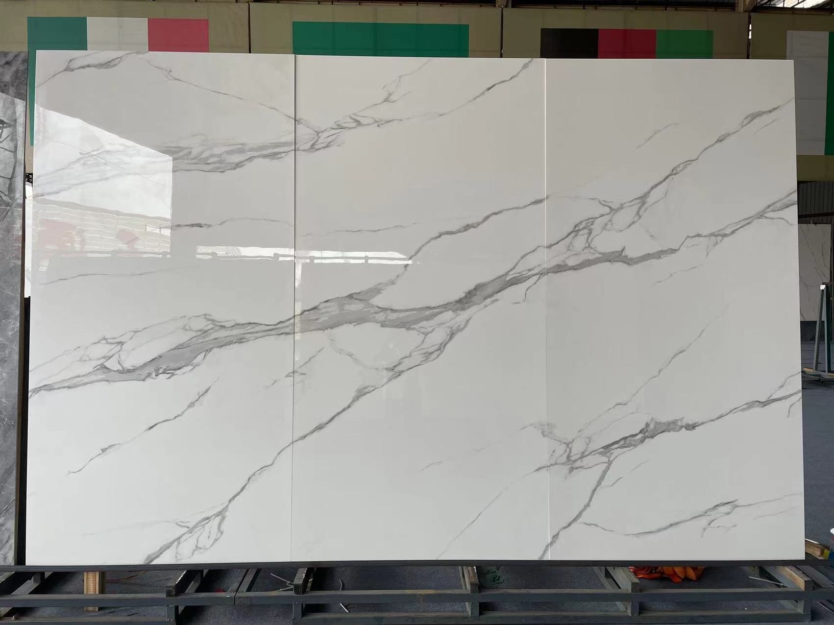 Cheap price  wholesale Apulostone Artificial  stone marble Quartz carrara white marble floor tiles marble porcelain floor tiles