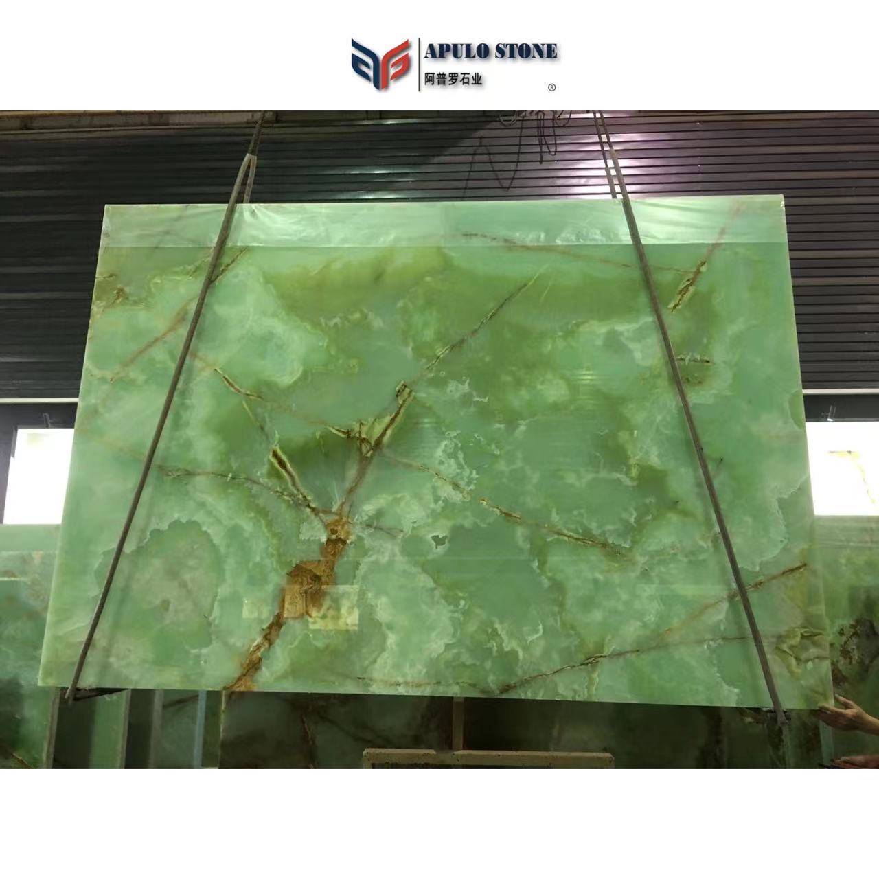 Chinese Manufacture Directly Supply Low Price Afghan Green Onyx Stone Slab For Flooring & Wall