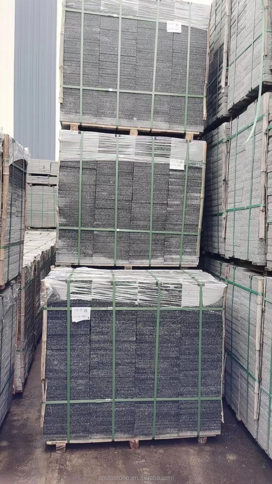 Marble Factory Wholesale Cheap Dark Grey Padang Black G654 Grey Granite Outdoor Driveway Granite Block Paving Stone