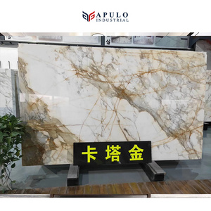 Calacatta gold borghini paonazzo china calcutta carrara white marble with yellow/gold/orange oro veins big slab floor tile