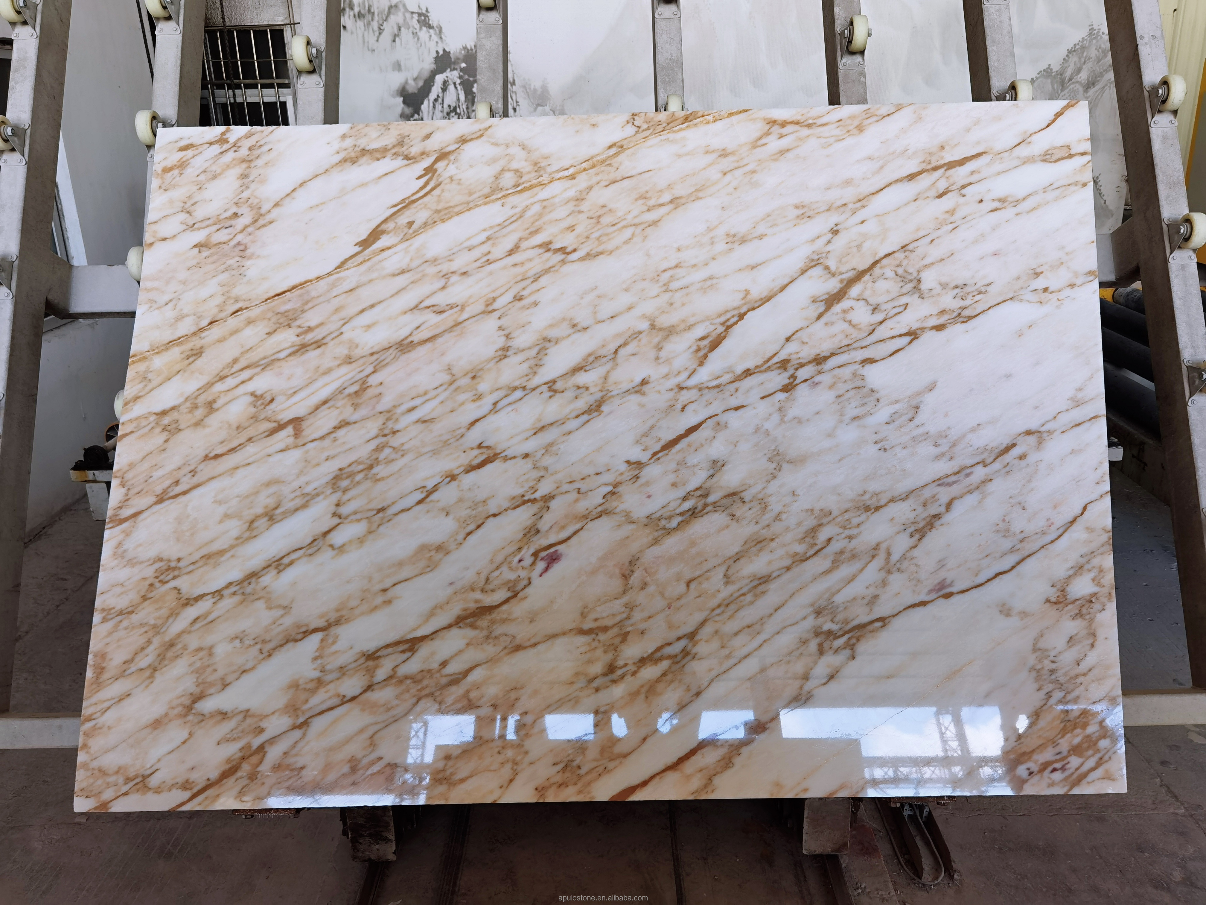 Hot sale White Calacatta Gold Marble Tile Price Stone Calacatta Gold Marble Slab New Calacatta Slabs